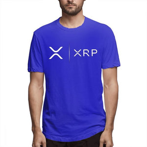 Side By Side Ripple Coin XRP T Shirt Unique Design T-Shirt Organic Cotton Faddish Homme High Street Tee Shirts shirt