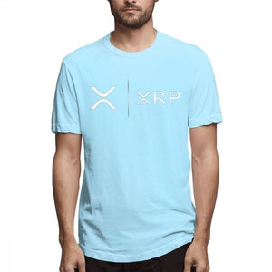 Side By Side Ripple Coin XRP T Shirt Unique Design T-Shirt Organic Cotton Faddish Homme High Street Tee Shirts shirt