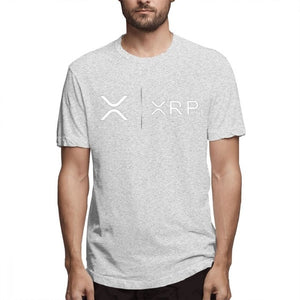 Side By Side Ripple Coin XRP T Shirt Unique Design T-Shirt Organic Cotton Faddish Homme High Street Tee Shirts shirt
