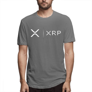 Side By Side Ripple Coin XRP T Shirt Unique Design T-Shirt Organic Cotton Faddish Homme High Street Tee Shirts shirt