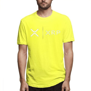 Side By Side Ripple Coin XRP T Shirt Unique Design T-Shirt Organic Cotton Faddish Homme High Street Tee Shirts shirt