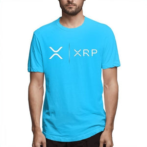 Side By Side Ripple Coin XRP T Shirt Unique Design T-Shirt Organic Cotton Faddish Homme High Street Tee Shirts shirt