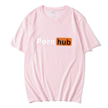 Load image into Gallery viewer, 2020 New High Quality Casual Style T-shirt PORNHUB Letter Print Men&#39;s Girls T-shirt Men&#39;s Short Sleeve
