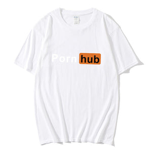 2020 New High Quality Casual Style T-shirt PORNHUB Letter Print Men's Girls T-shirt Men's Short Sleeve