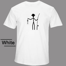 Load image into Gallery viewer, Male Funny Fishing Print T-shirt O neck Short Sleeve Casual Tees Mens Summer Tops Shirts Street Wear Fashion T-shirts
